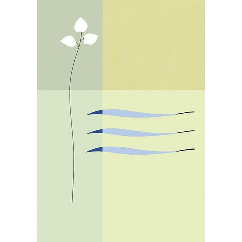 ELEMENTAL MOVEMENT II Black Modern Wood Framed Art Print with Double Matting by Sakai, Takashi