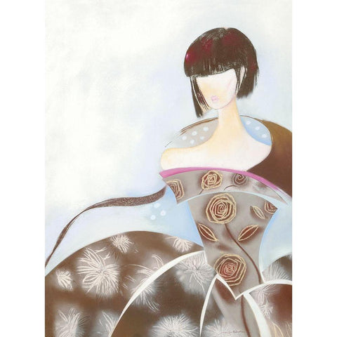 OH LA LA Black Modern Wood Framed Art Print by Robertson, Marilyn