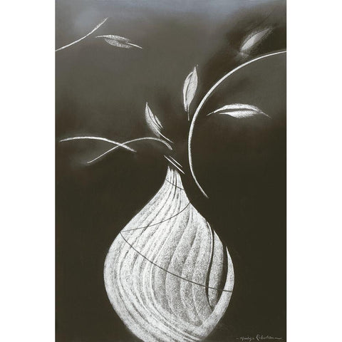 EBONY And IVORY II Black Modern Wood Framed Art Print with Double Matting by Robertson, Marilyn