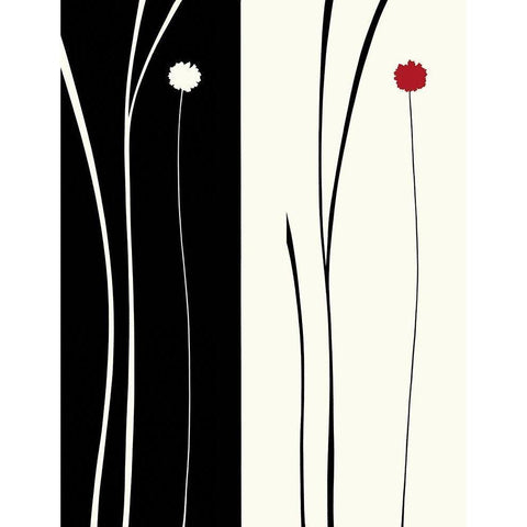 TRANQUIL GARDEN II Black Modern Wood Framed Art Print by Sakai, Takashi