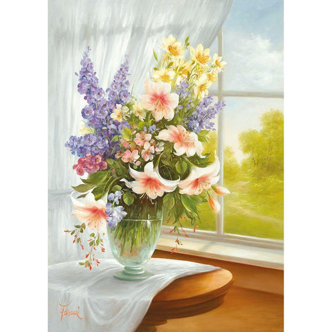 ON A SUNNY DAY I White Modern Wood Framed Art Print by Fasani