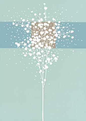 SPARKLING BLUE I Black Ornate Wood Framed Art Print with Double Matting by Sakai, Takashi