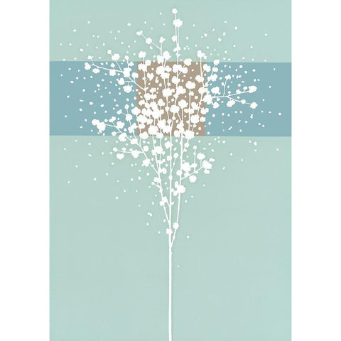 SPARKLING BLUE I Black Modern Wood Framed Art Print with Double Matting by Sakai, Takashi