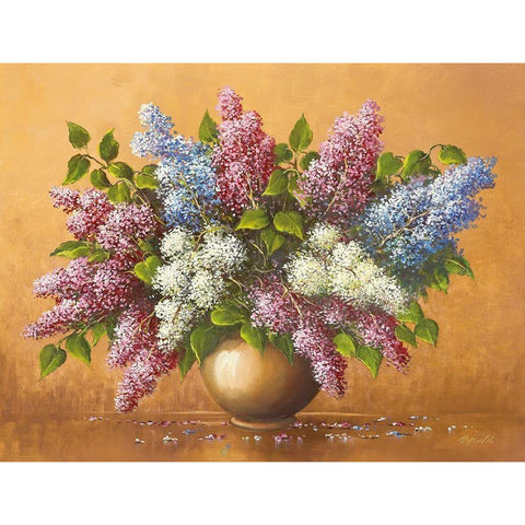 SYRINGA Black Modern Wood Framed Art Print by Glassl, Helmut