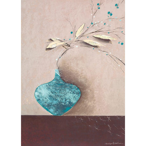 JADE I White Modern Wood Framed Art Print by Robertson, Marilyn