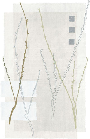 Spring Awakening I White Modern Wood Framed Art Print with Double Matting by Verbeek-Van Den Broek