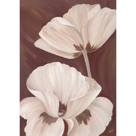 Chocolate Poppies Black Modern Wood Framed Art Print by Lake, Kaye