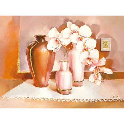 TREVISO White Modern Wood Framed Art Print by Olga