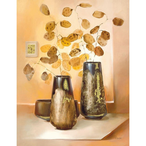 BARI White Modern Wood Framed Art Print by Olga