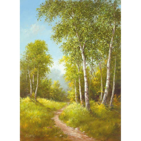 SUNDAY AFTERNOON I White Modern Wood Framed Art Print by Smith, B.