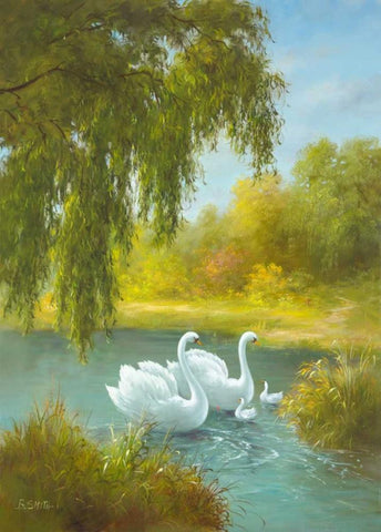 White Symphony I White Modern Wood Framed Art Print with Double Matting by Smith, B.