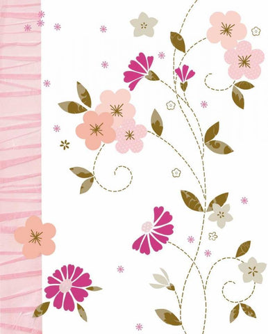 Pretty In Pink I White Modern Wood Framed Art Print with Double Matting by Design Show