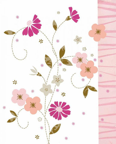 Pretty In Pink II Black Ornate Wood Framed Art Print with Double Matting by Design Show