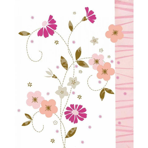 Pretty In Pink II Black Modern Wood Framed Art Print by Design Show