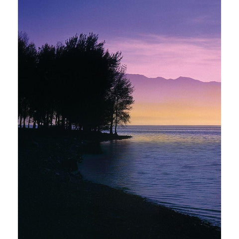 IDYLLIC LAKE IV Black Modern Wood Framed Art Print by Weissing, Gerd