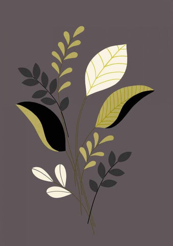 Citrus Stems I Black Ornate Wood Framed Art Print with Double Matting by Design Show