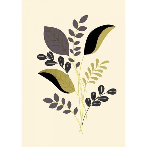 Citrus Stems II White Modern Wood Framed Art Print by Design Show