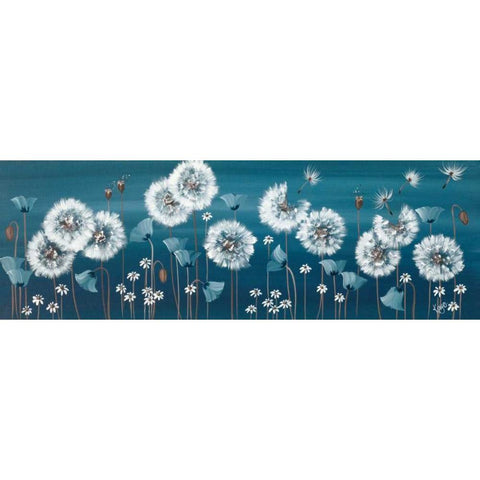 Poppy Meadow White Modern Wood Framed Art Print by Lake, Kaye