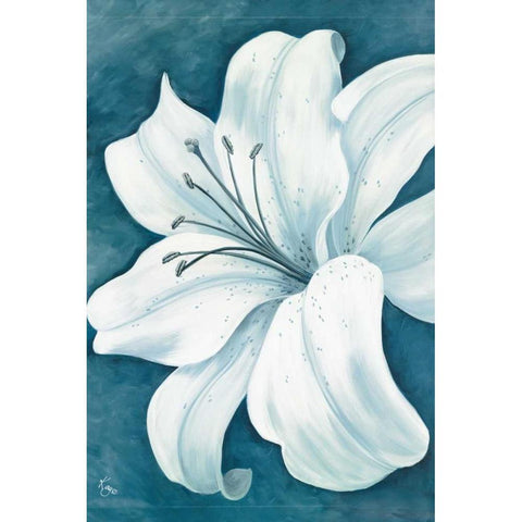 Wistful Lily I Black Modern Wood Framed Art Print by Lake, Kaye