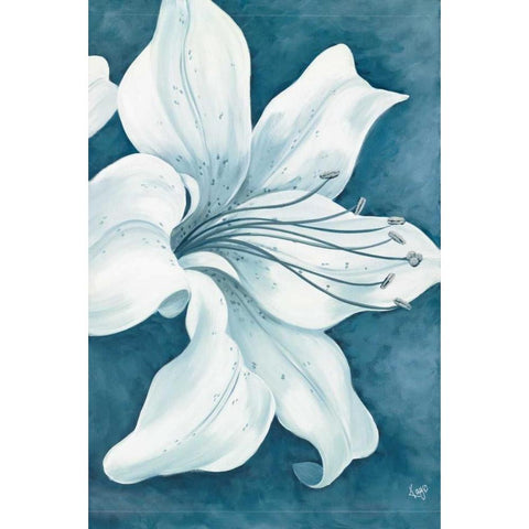 Wistful Lily II Black Modern Wood Framed Art Print by Lake, Kaye