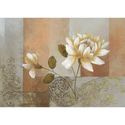 Opulent Bloom White Modern Wood Framed Art Print by Verbeek-Van Den Broek