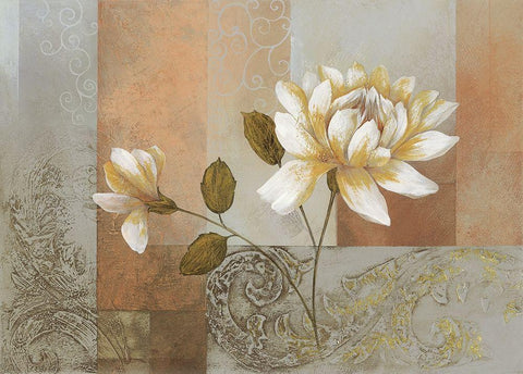 Opulent Bloom Black Ornate Wood Framed Art Print with Double Matting by Verbeek-Van Den Broek