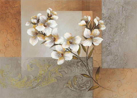 Indulgent Springs White Modern Wood Framed Art Print with Double Matting by Verbeek-Van Den Broek