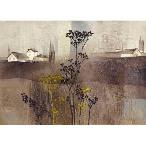 Tuscan Gold I Black Modern Wood Framed Art Print with Double Matting by Verbeek-Van Den Broek
