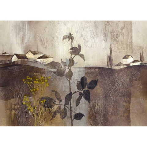 Tuscan Gold II Black Modern Wood Framed Art Print with Double Matting by Verbeek-Van Den Broek