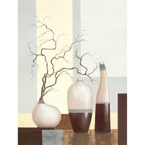 Medley In Brown I Black Modern Wood Framed Art Print by Sedalia, David