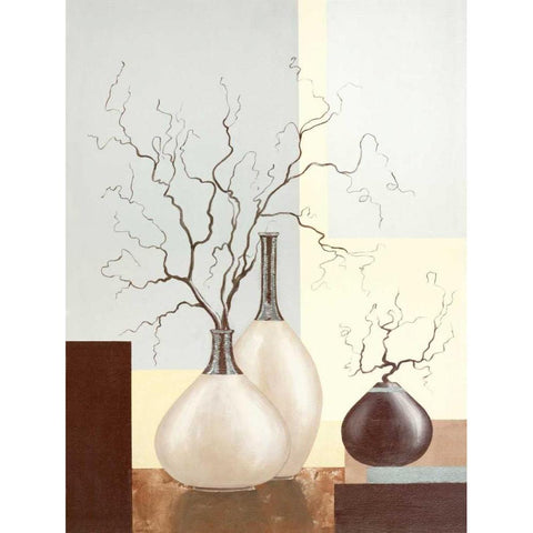 Medley In Brown II Black Modern Wood Framed Art Print by Sedalia, David