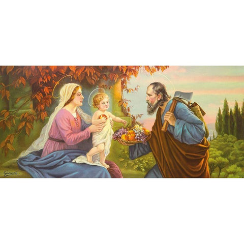 HL. FAMILIE Black Modern Wood Framed Art Print with Double Matting by Giovanni