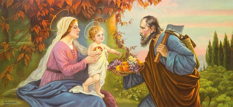 HL. FAMILIE White Modern Wood Framed Art Print with Double Matting by Giovanni