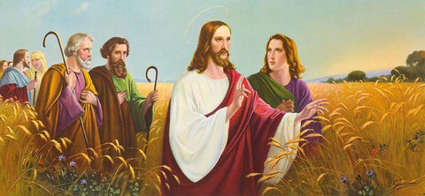 CHRISTUS IM Ã„HRENFELD Black Ornate Wood Framed Art Print with Double Matting by Giovanni