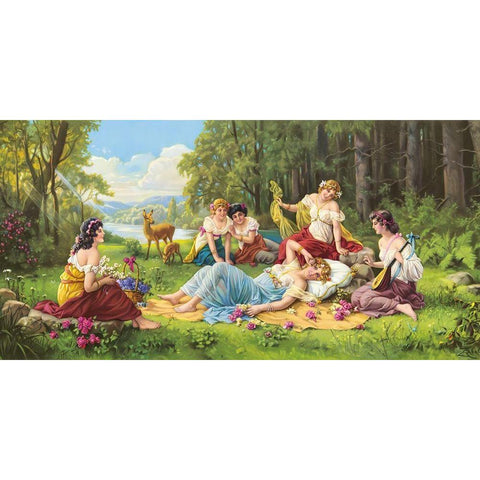 EARLY MORNING SONG White Modern Wood Framed Art Print by Zabateri