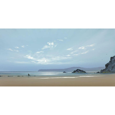 EBB TIDE I White Modern Wood Framed Art Print by Lee, Spencer