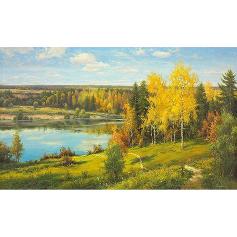 OVERLOOKING THE SEA White Modern Wood Framed Art Print by Priscepa, Igor
