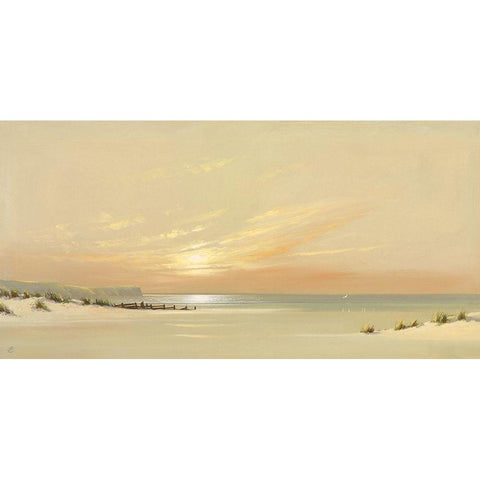 DISTANT SHORES II Black Modern Wood Framed Art Print by Lee, Spencer