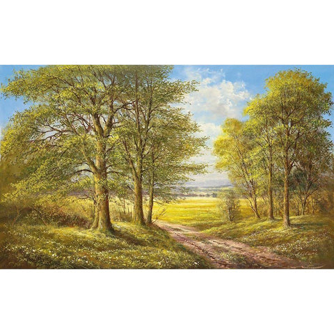 ROMANTIC LANE II White Modern Wood Framed Art Print by Glassl, Helmut