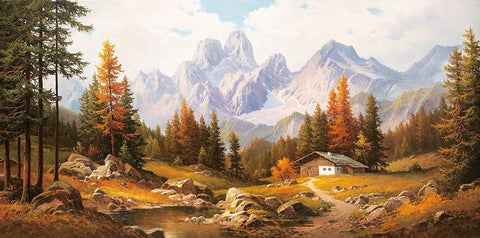 BISCHOFSMÃœTZE White Modern Wood Framed Art Print with Double Matting by Weber, Max