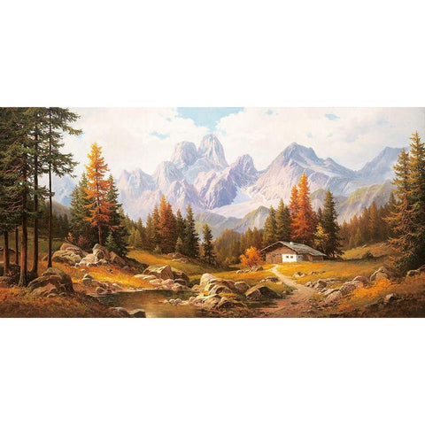 BISCHOFSMÃœTZE Gold Ornate Wood Framed Art Print with Double Matting by Weber, Max