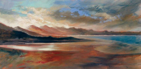 Evening Vista I Black Ornate Wood Framed Art Print with Double Matting by Farrall-Doyle, Anne