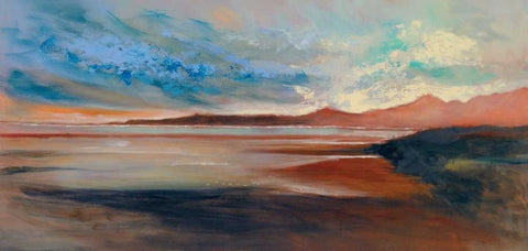 Evening Vista II White Modern Wood Framed Art Print with Double Matting by Farrall-Doyle, Anne