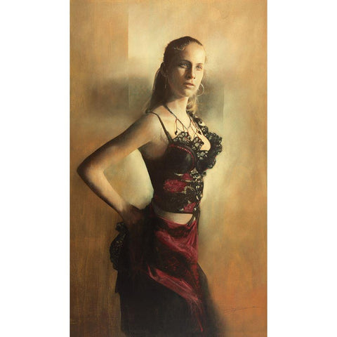 GIADA FIGLIA DARTE Gold Ornate Wood Framed Art Print with Double Matting by Sgarbossa, Antonio