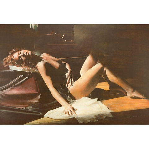 PAOLA Black Modern Wood Framed Art Print with Double Matting by Sgarbossa, Antonio