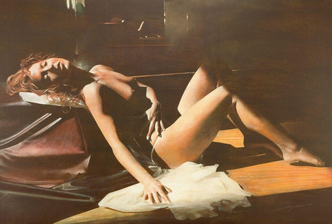 PAOLA Black Ornate Wood Framed Art Print with Double Matting by Sgarbossa, Antonio