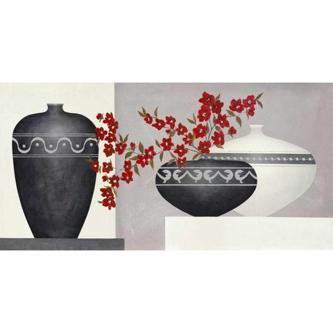 Spirit Of Red II White Modern Wood Framed Art Print by Sedalia, David