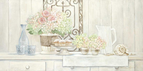 Sunday Afternoon Black Ornate Wood Framed Art Print with Double Matting by Moore, Linda