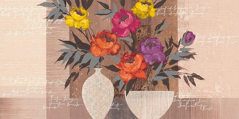 COLOR BEAUTY I White Modern Wood Framed Art Print with Double Matting by Christina