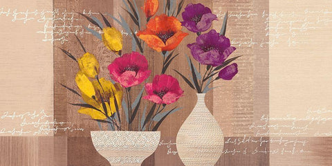 COLOR BEAUTY II White Modern Wood Framed Art Print with Double Matting by Christina